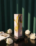 Decorative Marble Wooden Vase for Flowers, Plants, Home and Office Decor | Handcrafted Centerpiece for Bedroom Living Room Office | Gift for Anniversary Diwali Onam Festival | 12 Inch (1, Pink)
